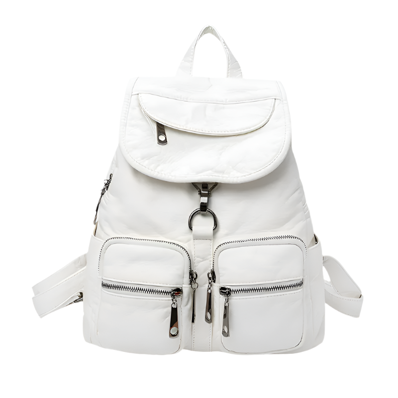 Washed Leather Fashion Backpack – Women's Large Capacity Daily Bag