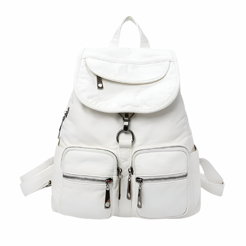 Washed Leather Fashion Backpack – Women's Large Capacity Daily Bag