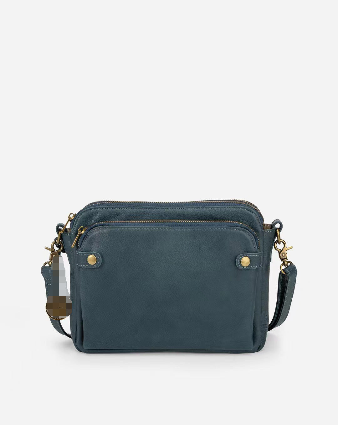 Vintage 3-Layer PU Leather Messenger Bag – Small Crossbody Purse for Women