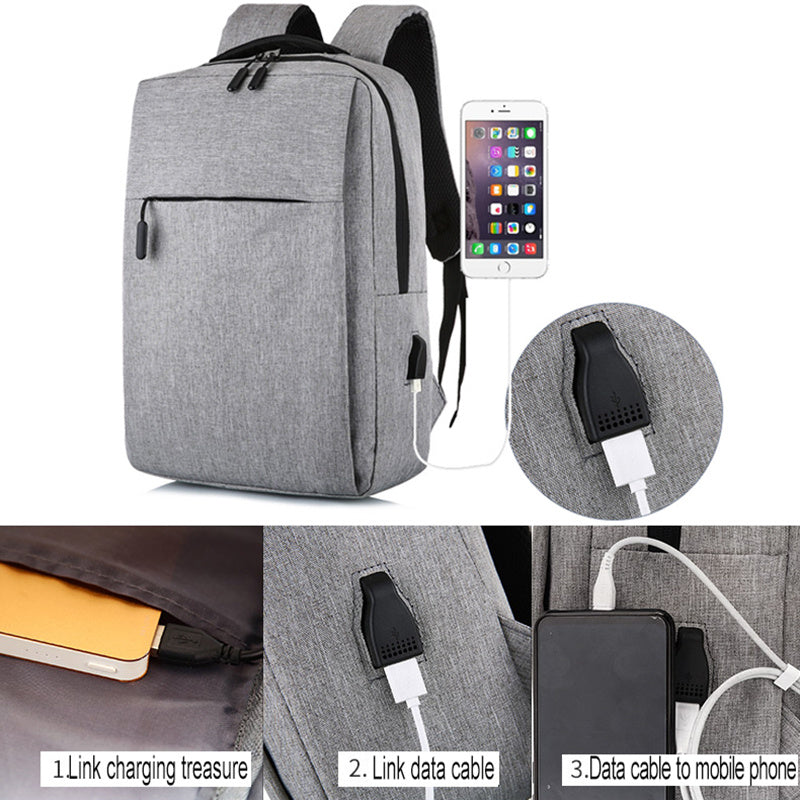 Anti-Theft Laptop Backpack with USB Charging Port – Unisex College & Travel Bag