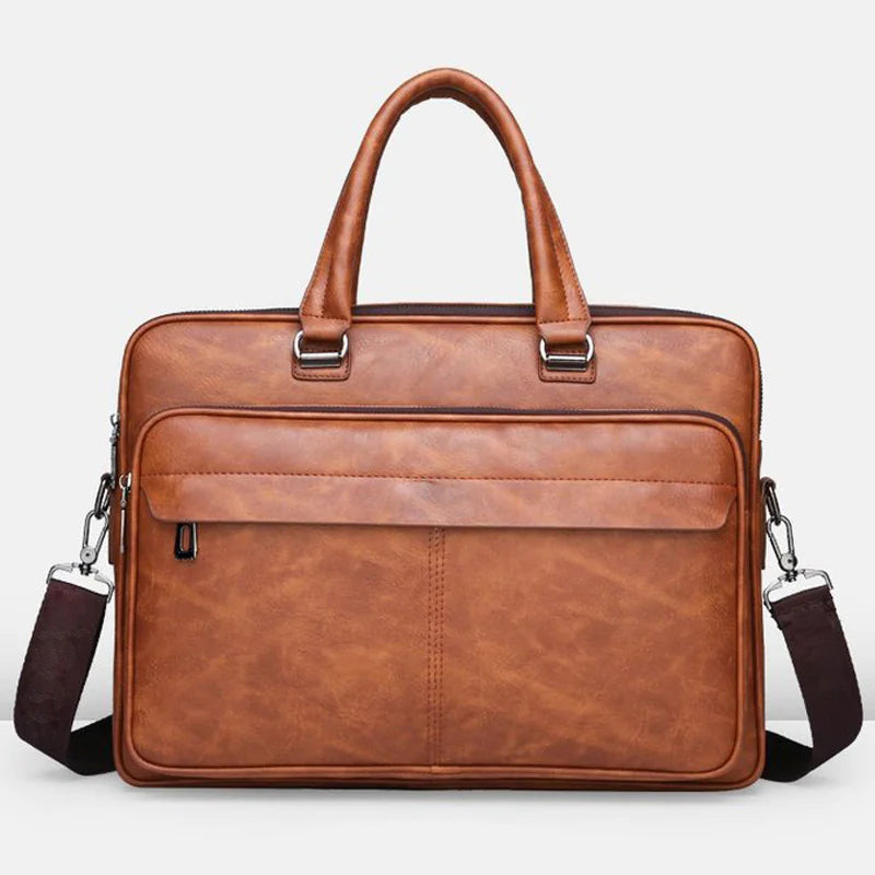 Sleek PU Leather Business Briefcase – Modern Executive Laptop Bag