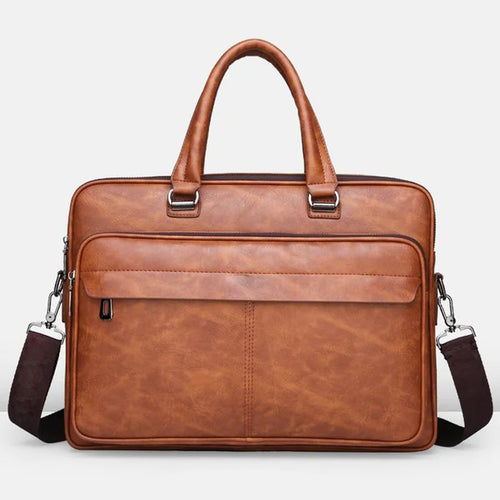 Sleek PU Leather Business Briefcase – Modern Executive Laptop Bag