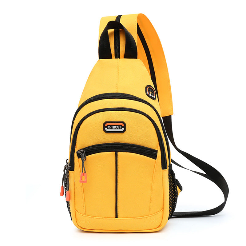 Colorblock USB Shoulder Backpack – Women's Compact Sport Bag