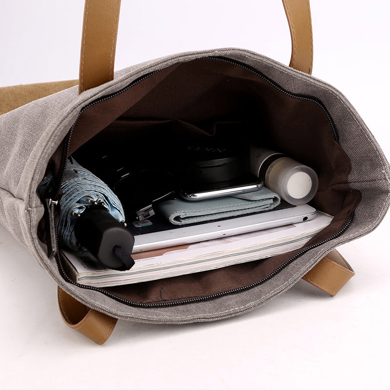 Canvas Tote Backpack – Dual-Use Travel Bag for Women