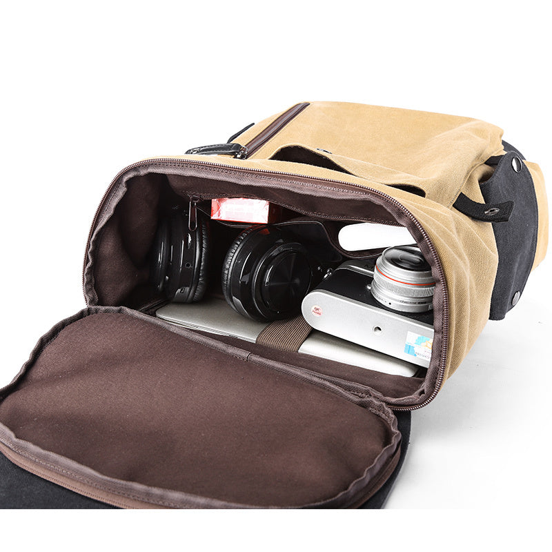 Canvas Men’s Backpack – Large Capacity School & Travel Bag