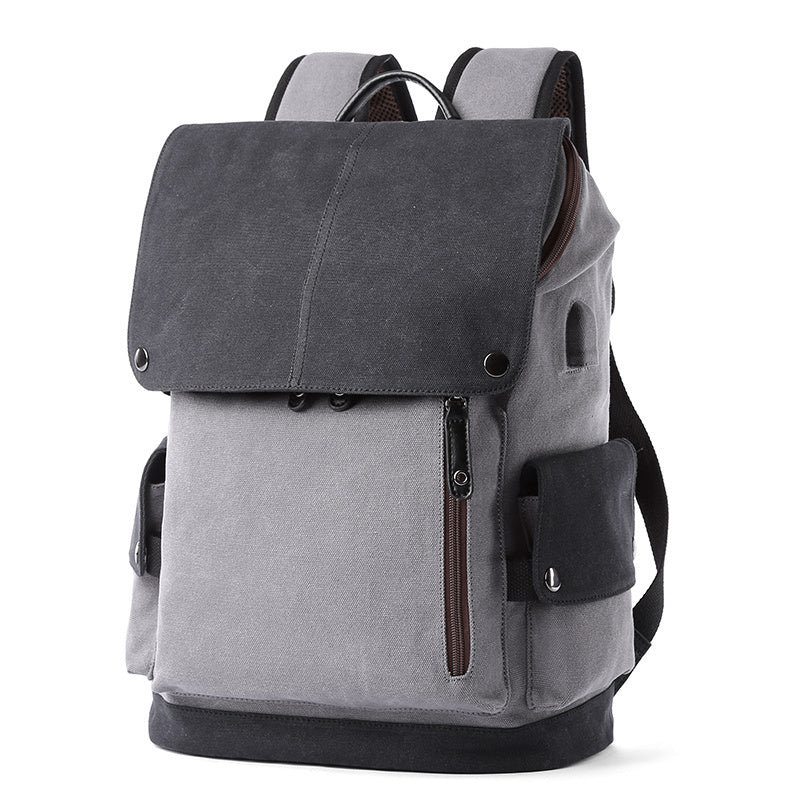 Canvas Men’s Backpack – Large Capacity School & Travel Bag