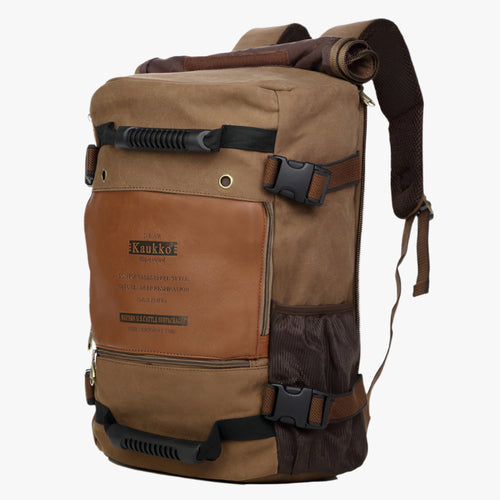 Men's Canvas Laptop Backpack – Large Capacity Travel & School Bag