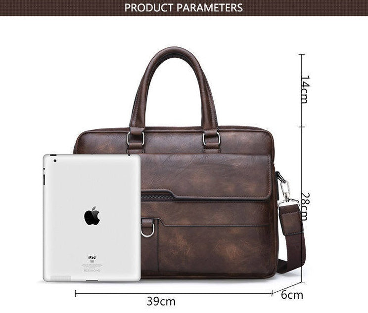 Premium Leather Shoulder Bag for Men – Compact Soft PU Design