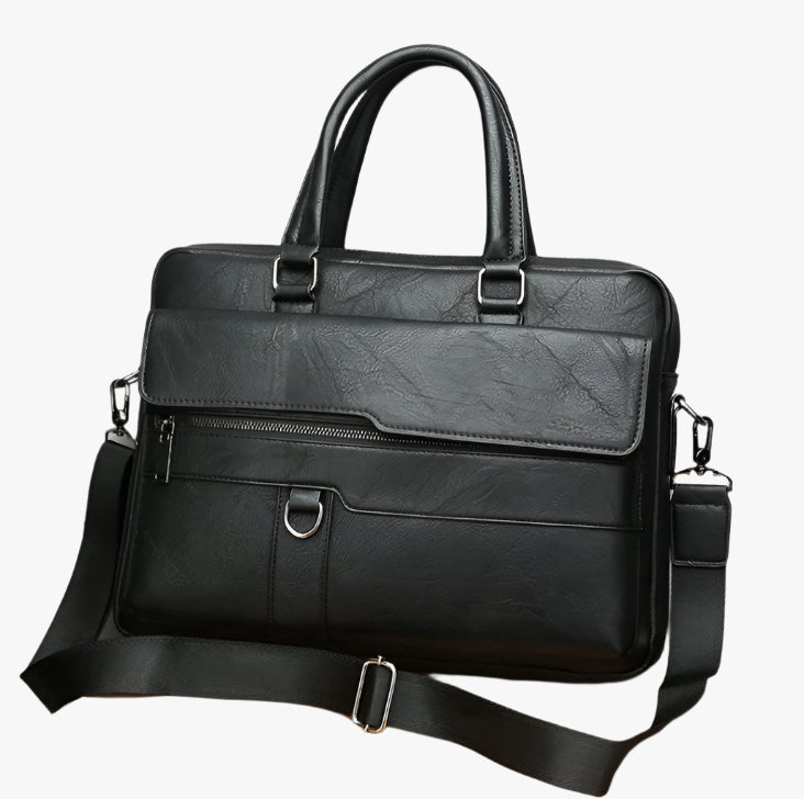 Premium Leather Shoulder Bag for Men – Compact Soft PU Design