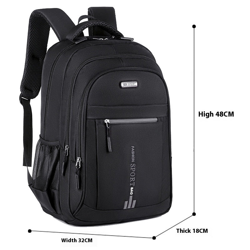 Men’s Large Capacity Laptop Backpack – Waterproof Nylon Anti-Theft Travel Bag