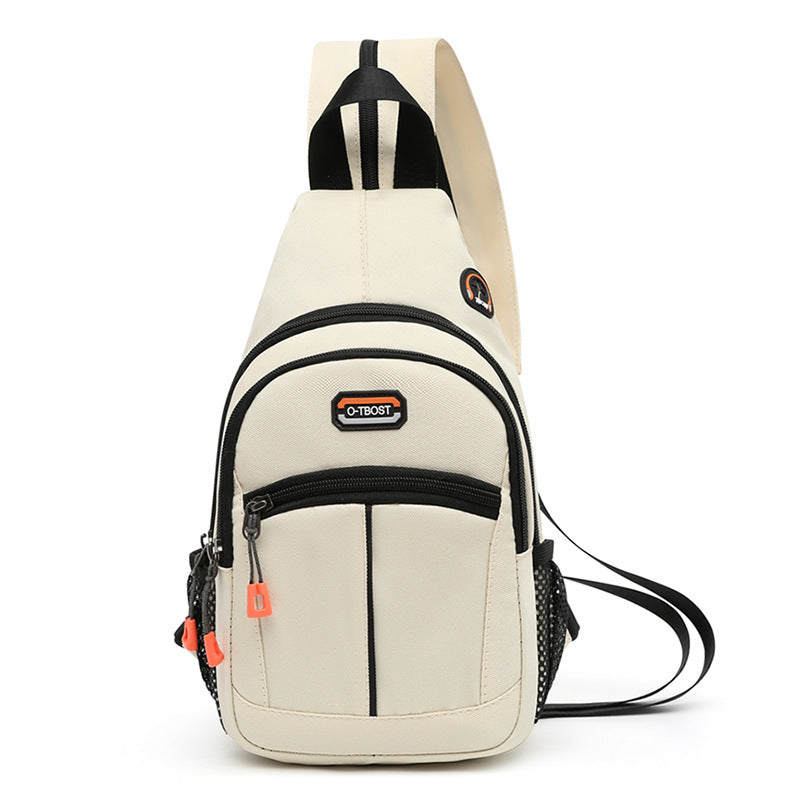 Colorblock USB Shoulder Backpack – Women's Compact Sport Bag