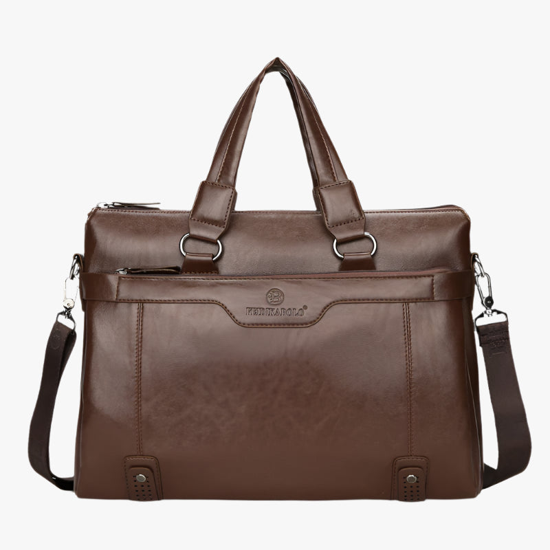Men’s PU Leather Laptop Briefcase – Business Shoulder Bag
