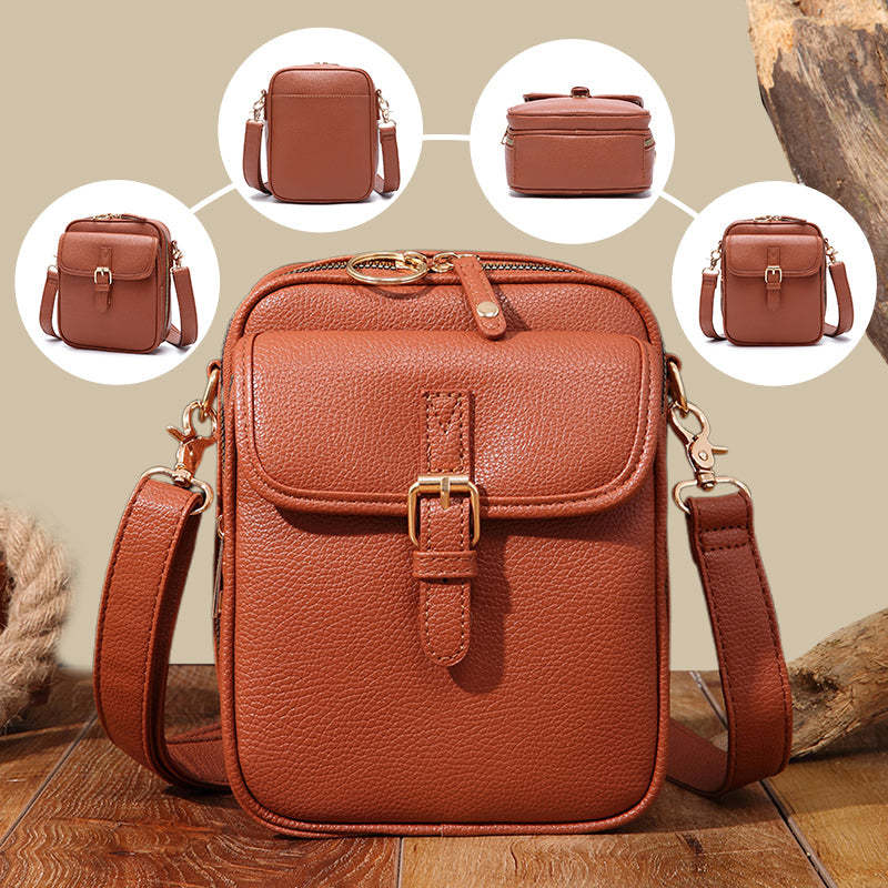 Vintage Large Capacity Messenger Bag with 10 Card Inserts – Retro Unisex Shoulder & Storage Backpack