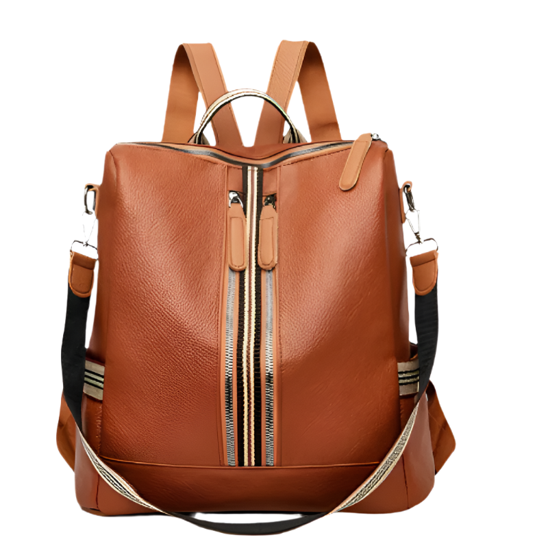 Fashion PU Leather Backpack – Women's Vintage Multi-Use Bag