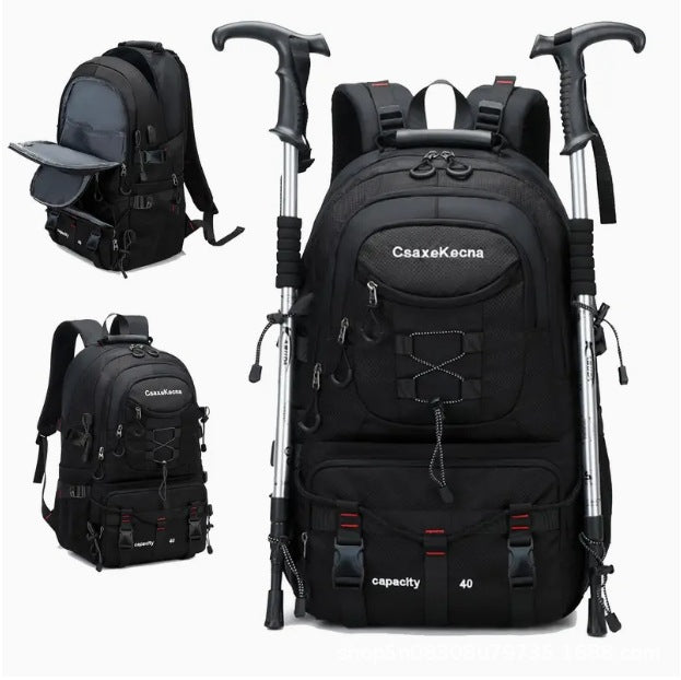 Men’s Large Capacity Mountaineering Backpack – Ultralight Outdoor Travel Pack (36–55L)