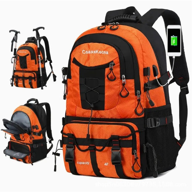 Men’s Large Capacity Mountaineering Backpack – Ultralight Outdoor Travel Pack (36–55L)