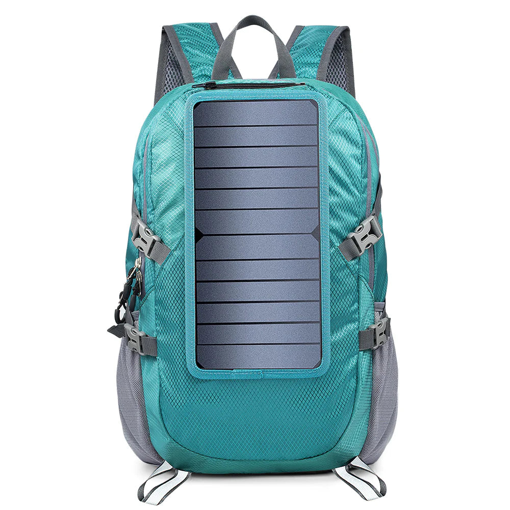 Solar Charging Backpack – Foldable Lightweight Daypack for Hiking & Travel