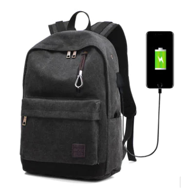 Canvas Travel Backpack – Unisex Student Rucksack for School & Casual Travel