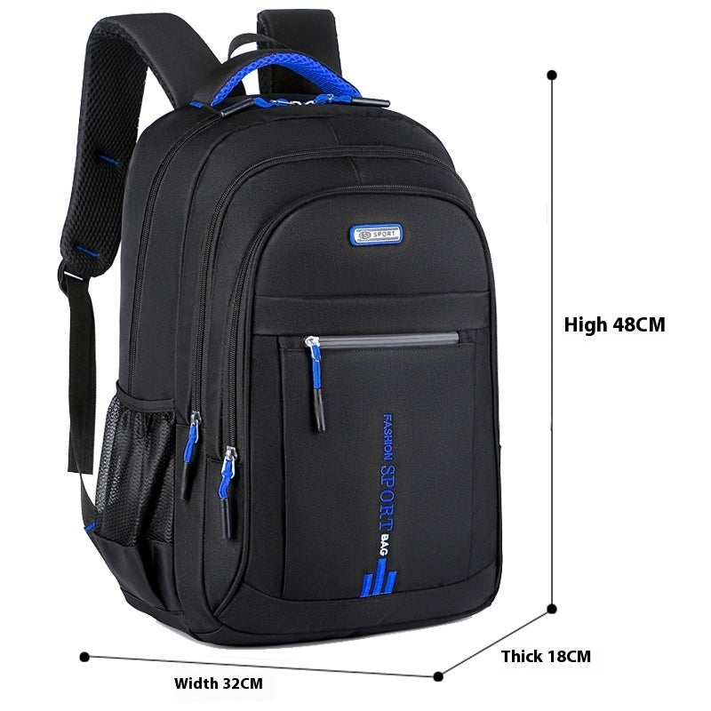 Men’s Large Capacity Laptop Backpack – Waterproof Nylon Anti-Theft Travel Bag