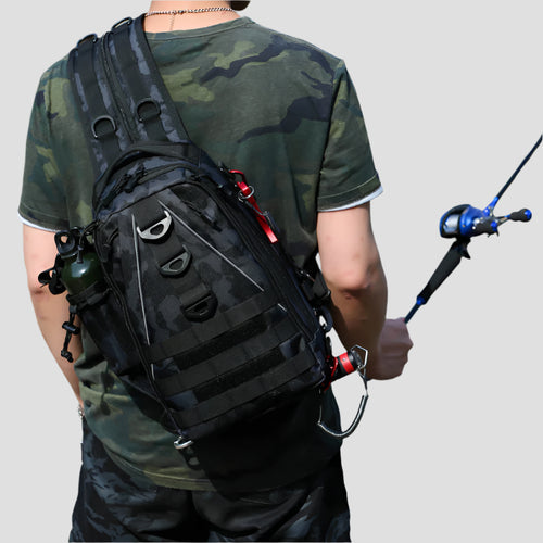 Multifunctional Outdoor Fishing Backpack – Multi-Layer, Unisex Design