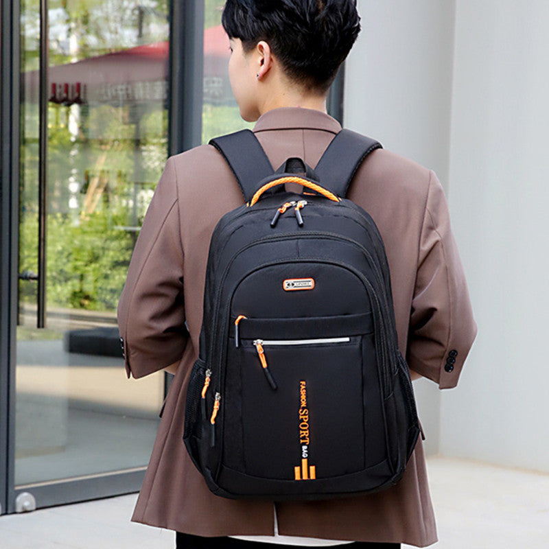 Men’s Large Capacity Laptop Backpack – Waterproof Nylon Anti-Theft Travel Bag