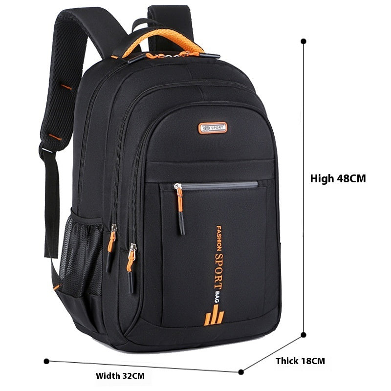 Men’s Large Capacity Laptop Backpack – Waterproof Nylon Anti-Theft Travel Bag