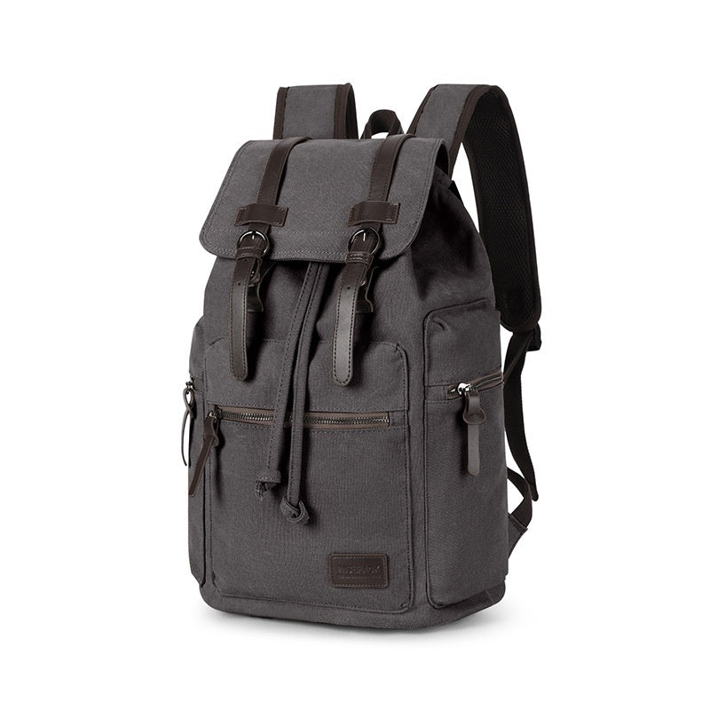 Retro Canvas Backpack for Men – Compact Vintage-Style Daypack (20–35L)
