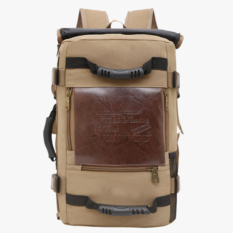 Men's Canvas Laptop Backpack – Large Capacity Travel & School Bag
