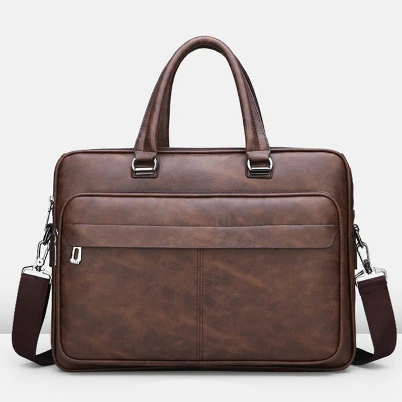 Sleek PU Leather Business Briefcase – Modern Executive Laptop Bag