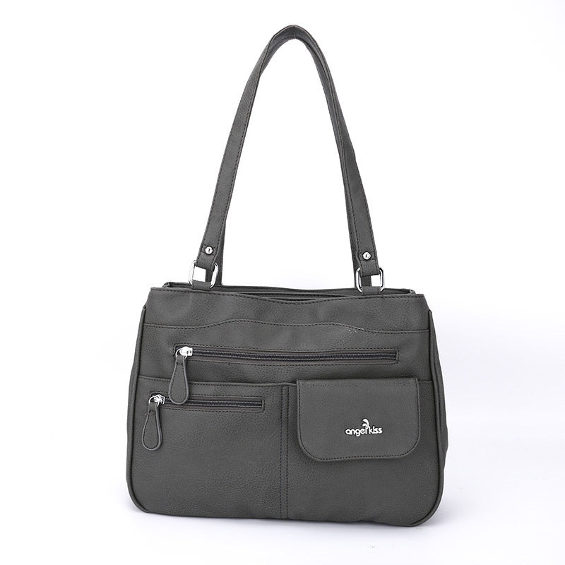 Vintage PU Tote Shoulder Bag – Large Capacity Crossbody Handbag for Women