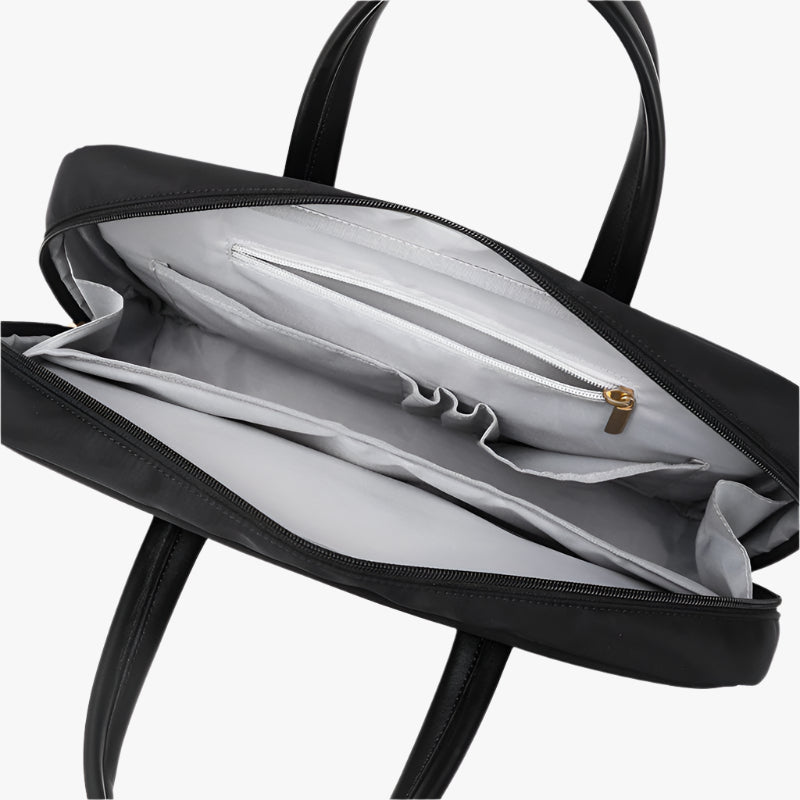 Women’s Retro Business Briefcase – Waterproof Nylon Laptop Bag (14"/15")