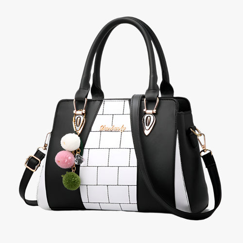 Elegant PU Leather Handbag – Multi-Pocket Shoulder Bag for Women