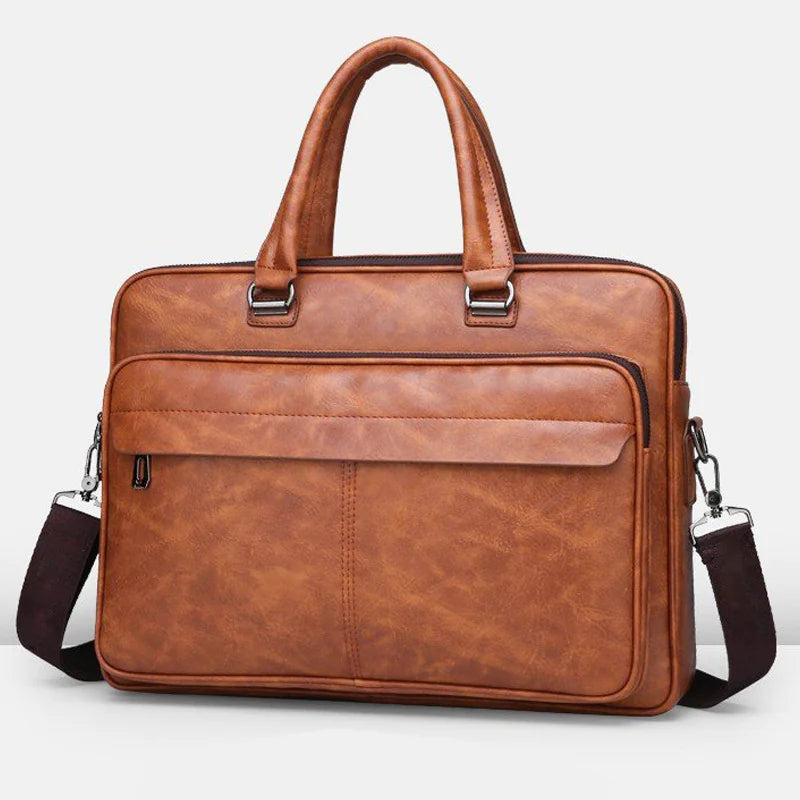 Sleek PU Leather Business Briefcase – Modern Executive Laptop Bag