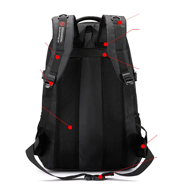 60L Waterproof Mountaineering Backpack – Unisex Outdoor Hiking Gear