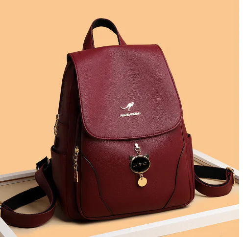 Classic Chic Women's Leather Backpack