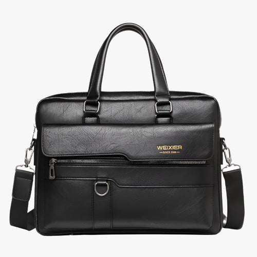 Men's PU Leather Briefcase – Classic Business Laptop Bag